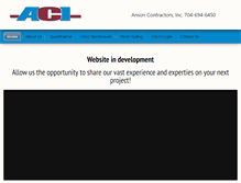 Tablet Screenshot of ansoncontractorsinc.com
